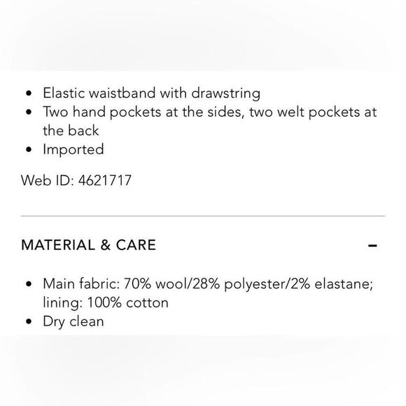 SANDRO PARIS ALPHA DRAWSTRING NWOT‎ PANTS SIZE 44 - Picture 9 of 9